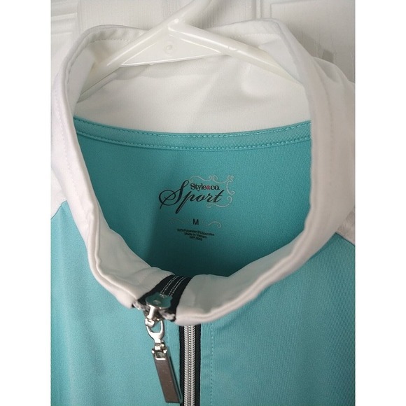 $ Style Co Sport Women's Lightweight Colorblock Full Zip Pocket Jacket. Size M - Picture 3 of 11